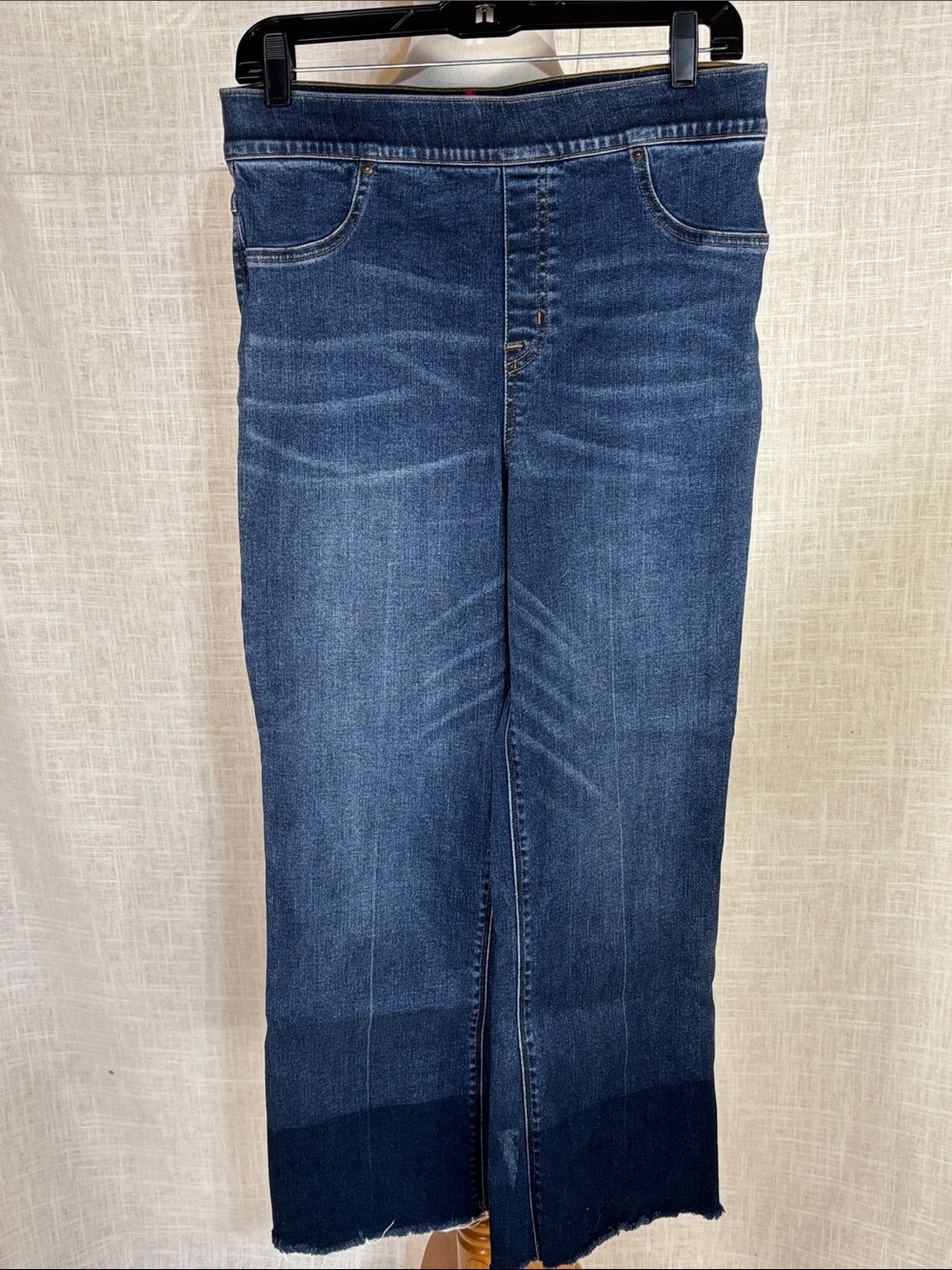 Spanx pull-on raw edge cropped jeans - cute and flattering!